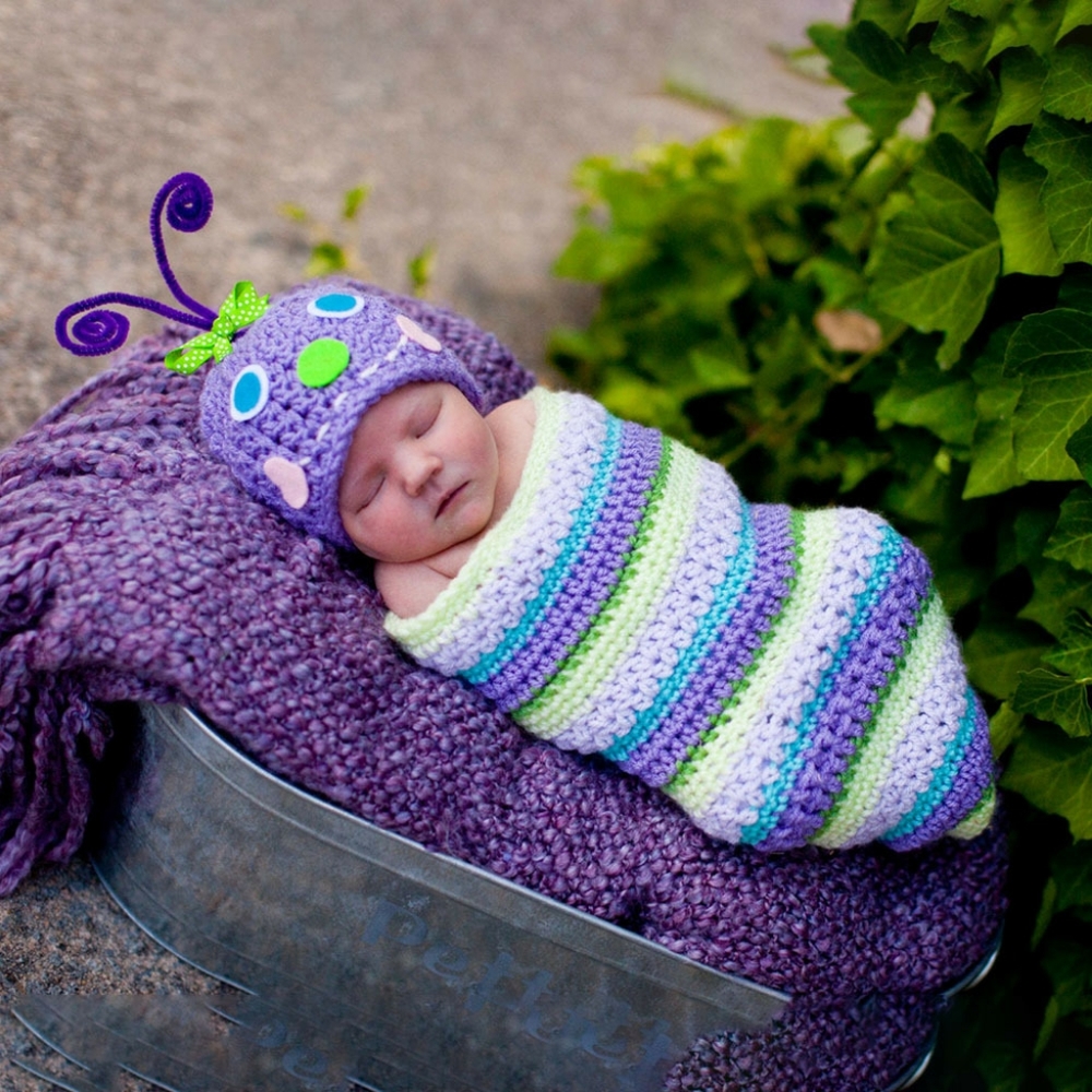 Purple bee full cover  Unisex Baby Prop Dress
